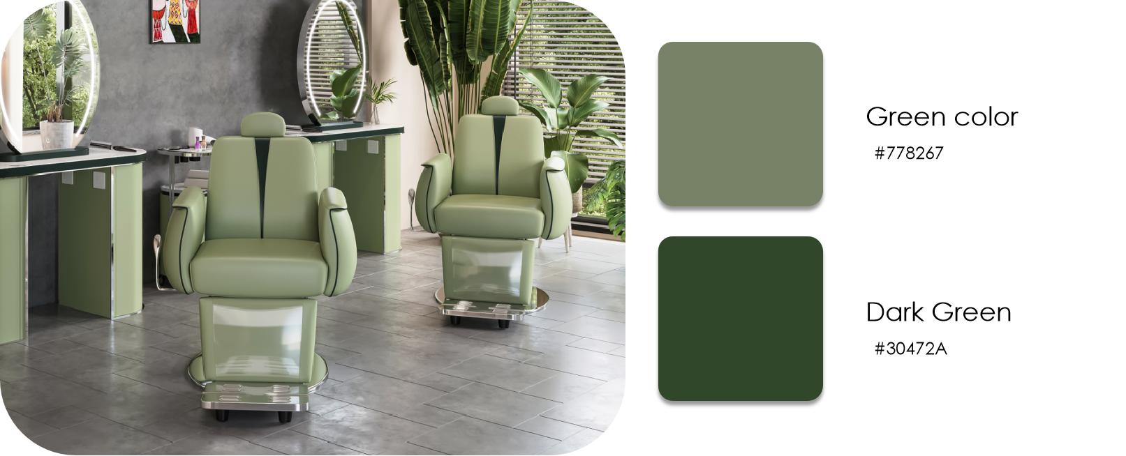 Glorall green beauty chair truffle