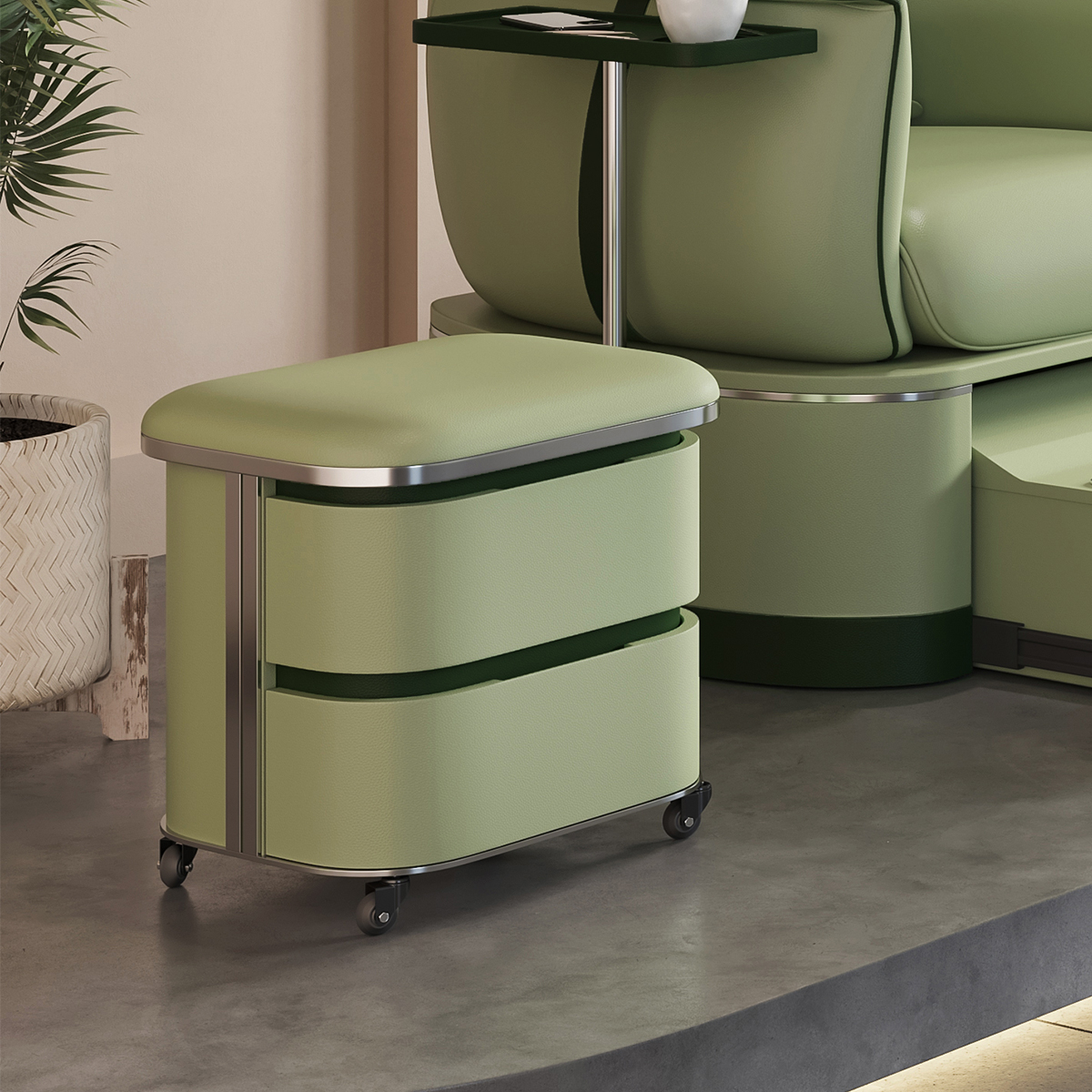 Glorall green pedi station for pedicure spa chair (3)