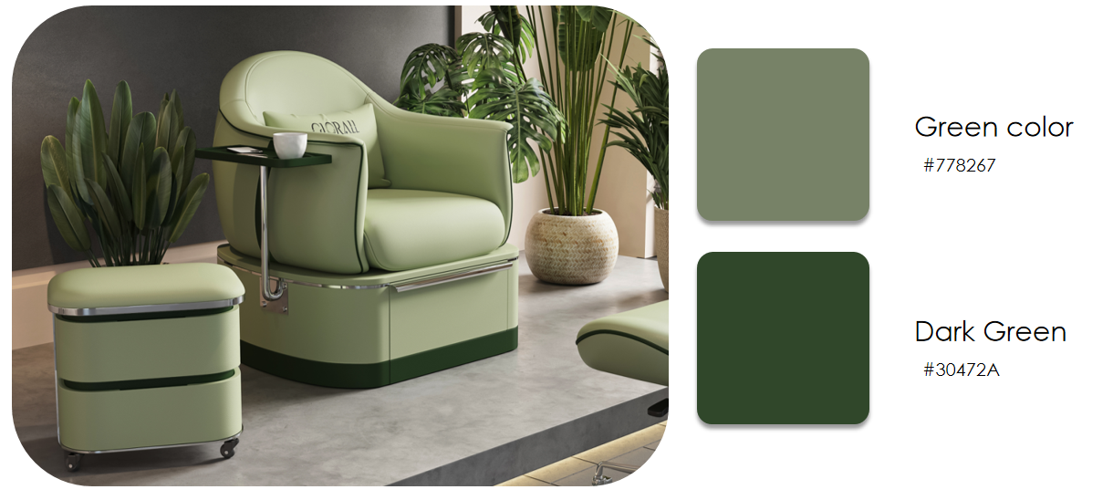 Glorall green pedi station for pedicure spa chair