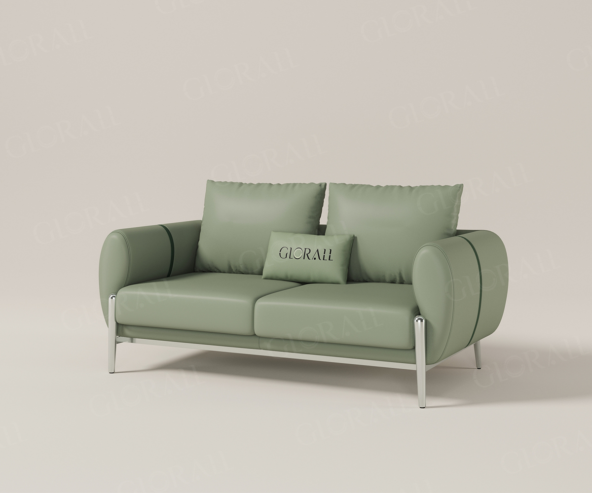 Glorall green salon furniture waiting chair reception area- (3)