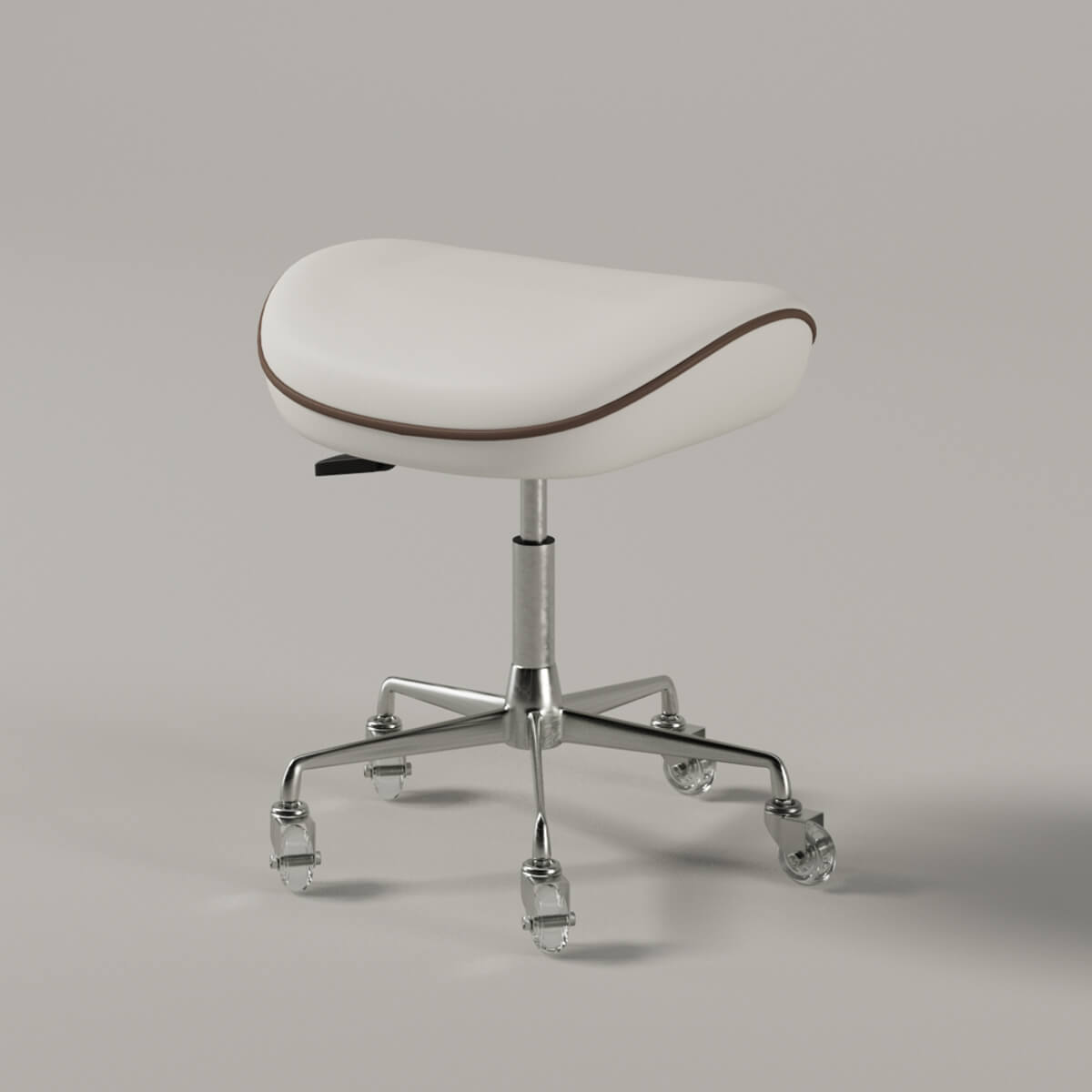 Glorall white color saddle stool