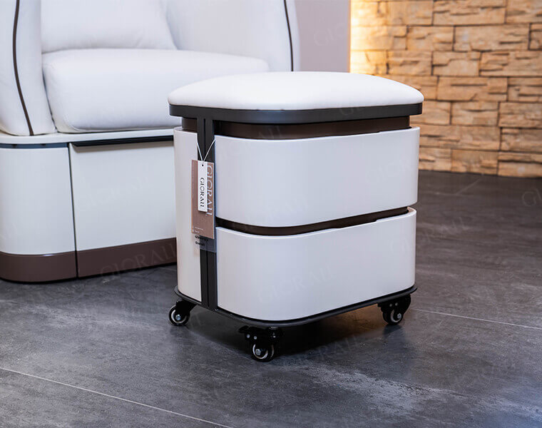 Glorall white spa chair pedicure station for nail salon (3)