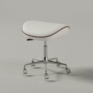 White Saddle Stool Chair TR3005