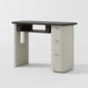 Glorall Mocha MO1806 modern manicure table with sintered stone desktop and storage cabinet