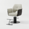 Glorall Mocha MO5002 dual-tone light grey and dark brown salon styling chair with hydraulic black base