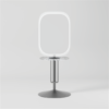 Glorall Mocha MO7006 freestanding double-sided LED salon mirror station with acrylic desk top